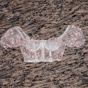 Floral corset top